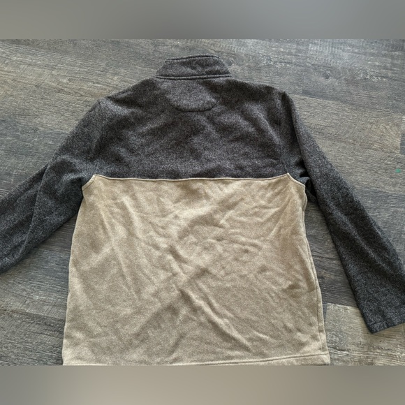 IZOD MEN'S 1/4 Zip‎ Pullover Fleece Sweater Camel Heather XL - Picture 5 of 8